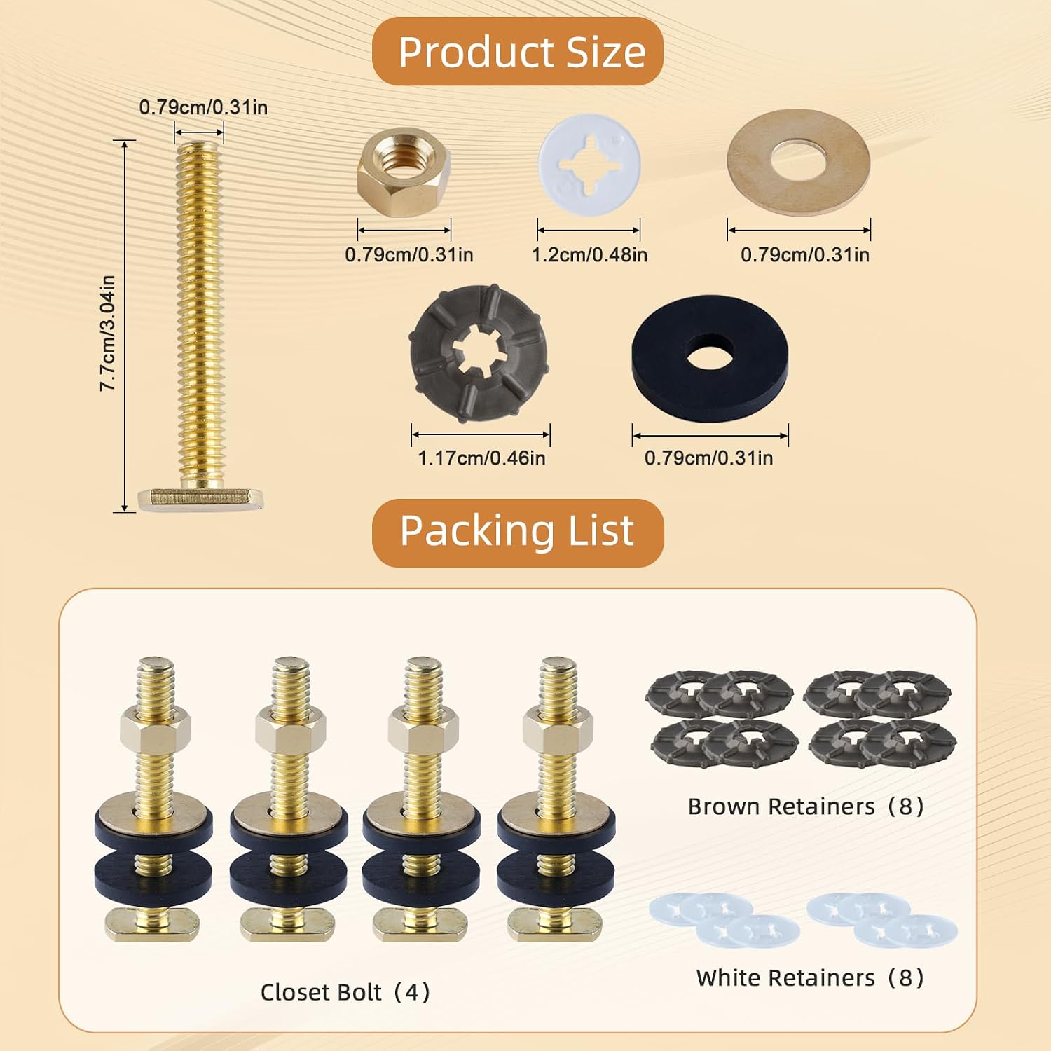 Hibbent 2 Pcs Toilet Wax Ring Replacement Kit, Wax Ring for Toilet