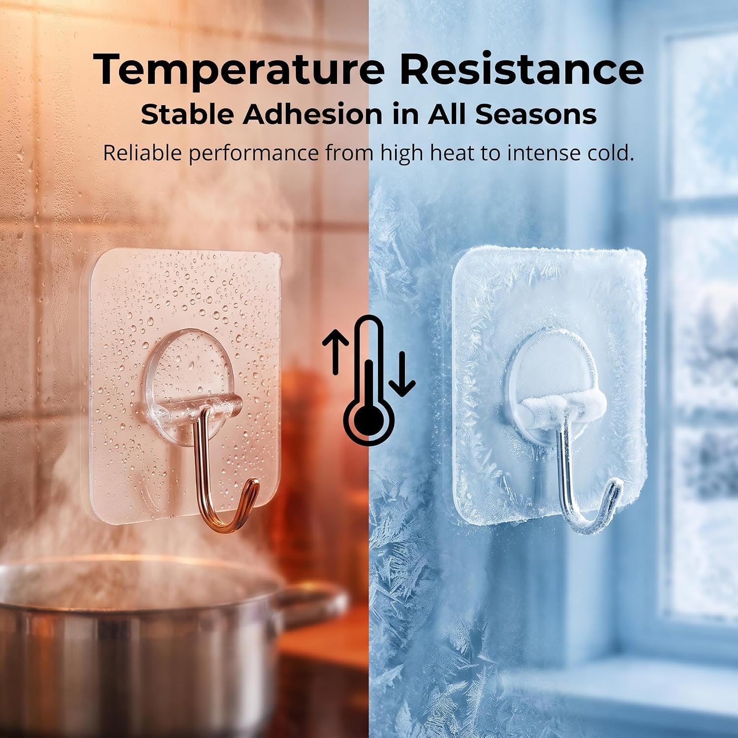 FOTYRIG Adhesive Hooks Heavy Duty, 15lb(Max) 180 Degree Rotating Wall Sticky Hooks for Hanging Wall Hangers Without Nails Seamless Stick on Bathroom Kitchen Office Outdoors-10 Packs