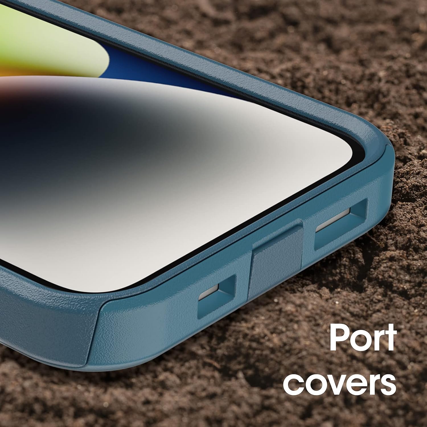 OtterBox iPhone 14 & iPhone 13 Commuter Series Case - DONT BE BLUE (Blue), slim & tough, pocket-friendly, with port protection