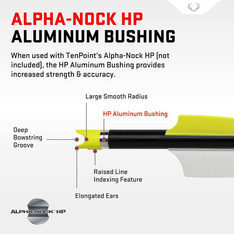 TenPoint HP Aluminum Bushing - Pack of 12 - Weight: 9 Grains - Provides Increased Strength & Accuracy