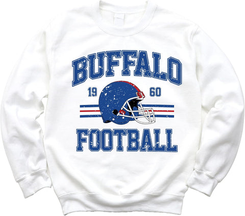Olive Loves Apple Vintage Buffalo 1960 Football Sweatshirt for Men Women and Kids Distressed Game Day Pullover