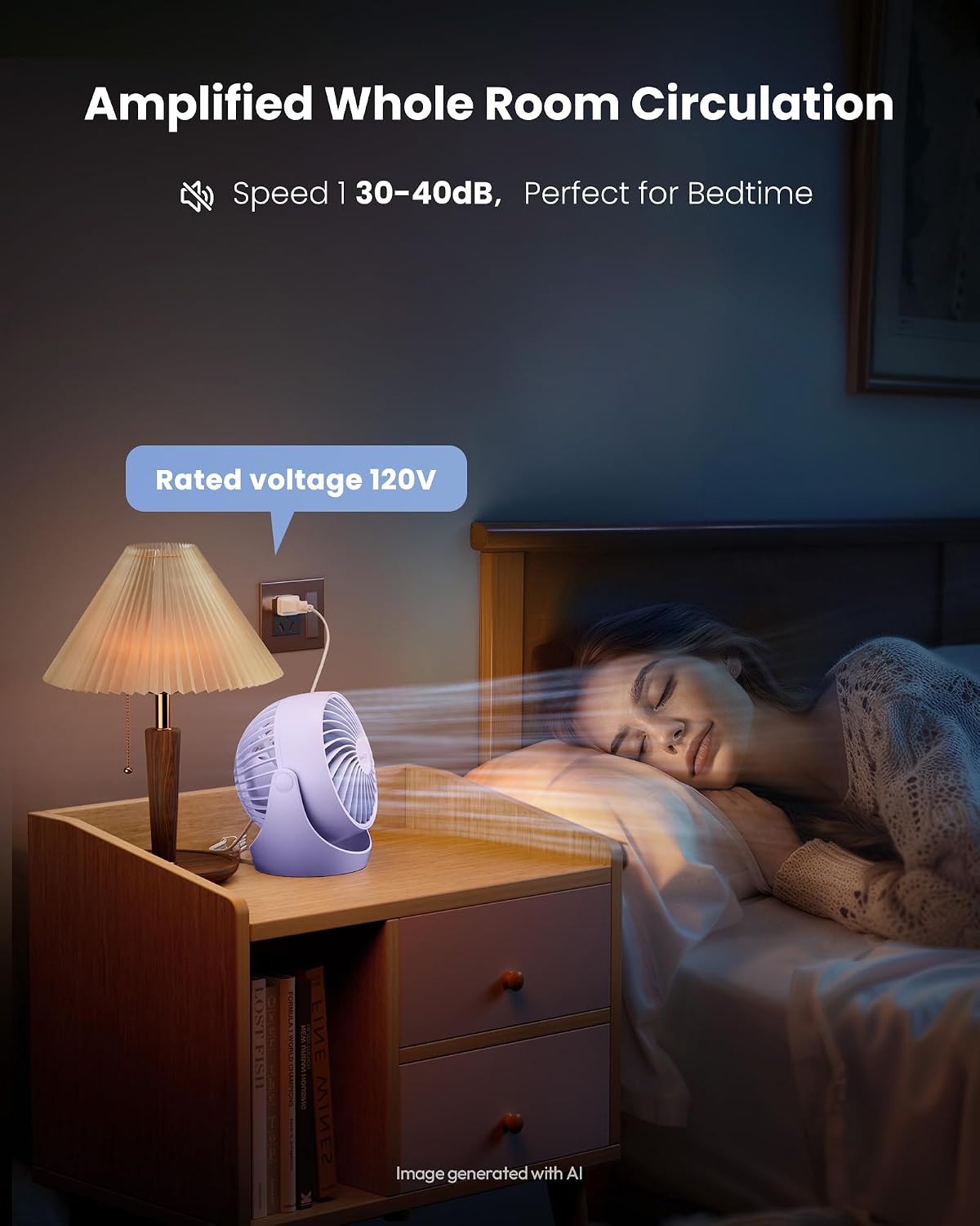 Gaiatop Desk Fan, 5-Inch Portable Electric Table Desktop Air Circulator Fan