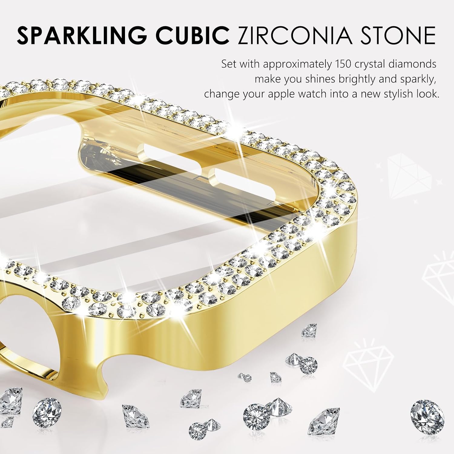 Surace Bling Case with Screen Protector for Apple Watch Series 11/10 42mm