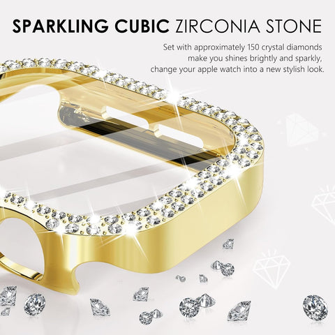 Surace Bling Case with Screen Protector for Apple Watch Series 11/10 42mm