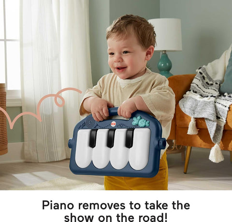 Fisher-Price Kick & Play Piano Gym, Navy Fawn