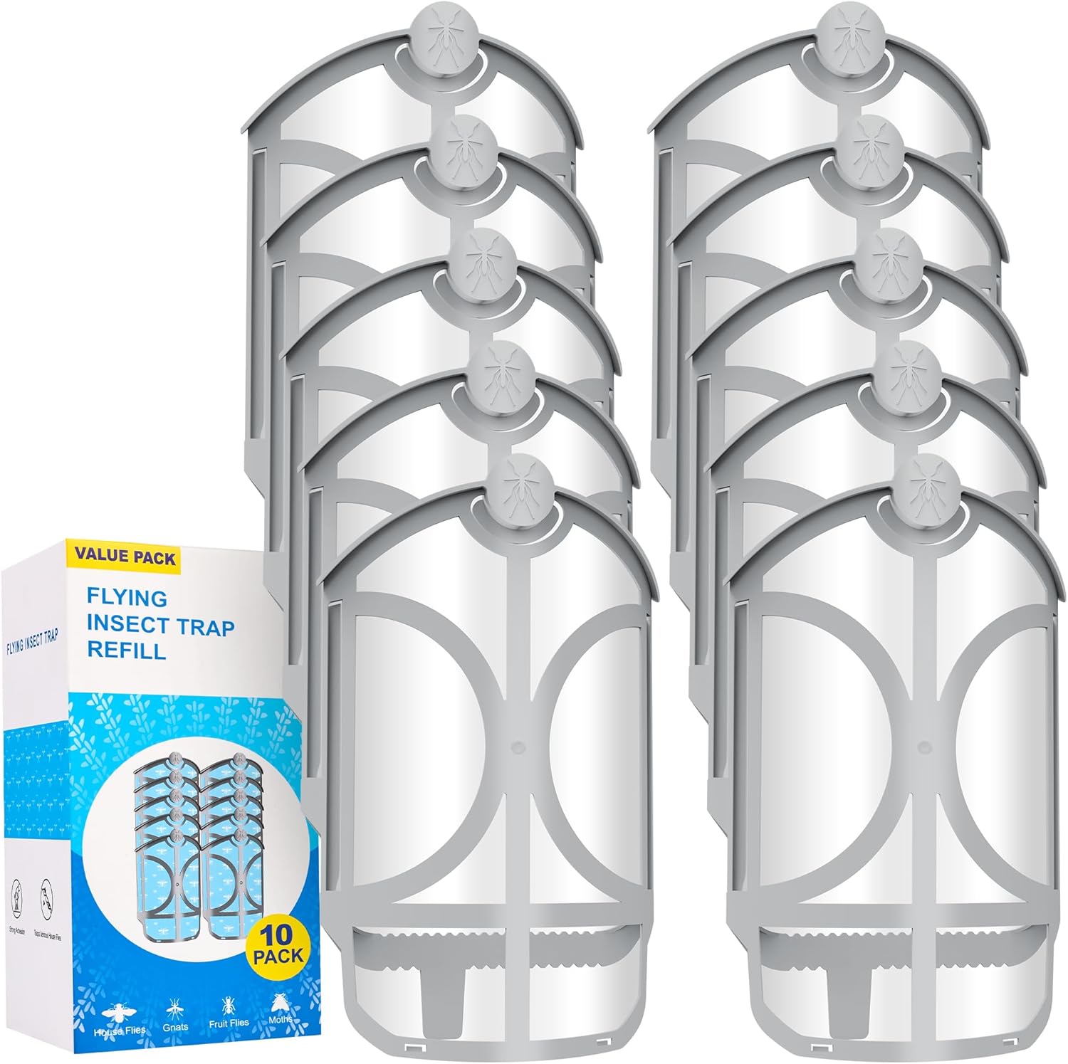 10 Pack Flying Trap Refills Compatible with Flying Insect Trap Refill