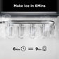 Silonn Ice Makers Countertop, 9 Cubes Ready in 6 Mins, 26lbs in 24Hrs, Self-Cleaning Ice Machine with Ice Scoop and Basket, 2 Sizes of Bullet Ice for Home Kitchen Office Bar Party, Black