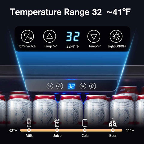 Kalamera Beverage Refrigerator 24 inch, 154 Cans Under Counter Beer Fridge