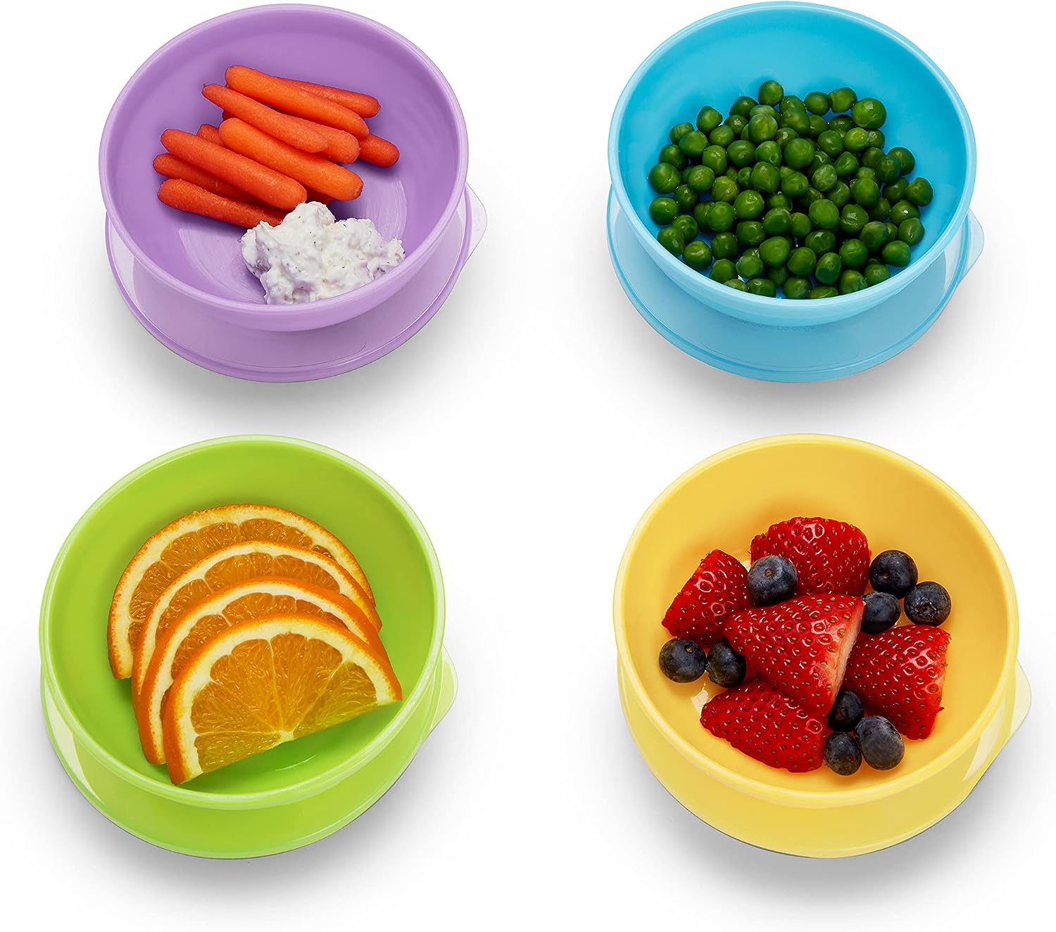 Munchkin® Love-a-Bowls™ 10 Piece Baby Feeding Set, Includes Bowls with Lids and Spoons, Multicolor