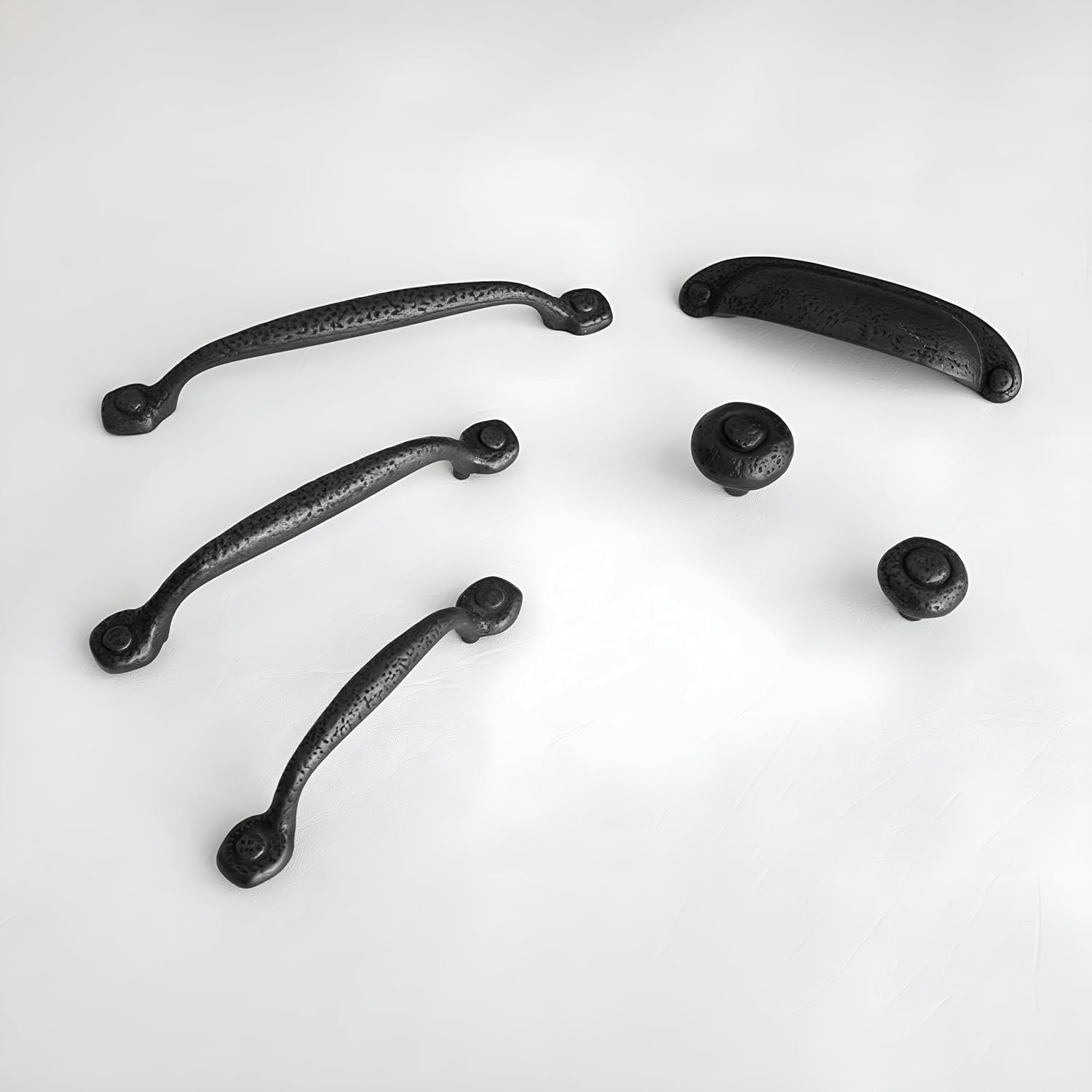 Hickory Hardware 1 Pack Solid Core Kitchen Cabinet Pulls, Luxury Cabinet Handles, Hardware for Doors & Dresser Drawers, 8-13/16 Inch (224mm) Hole Center, Black Iron, Refined Rustic Collection