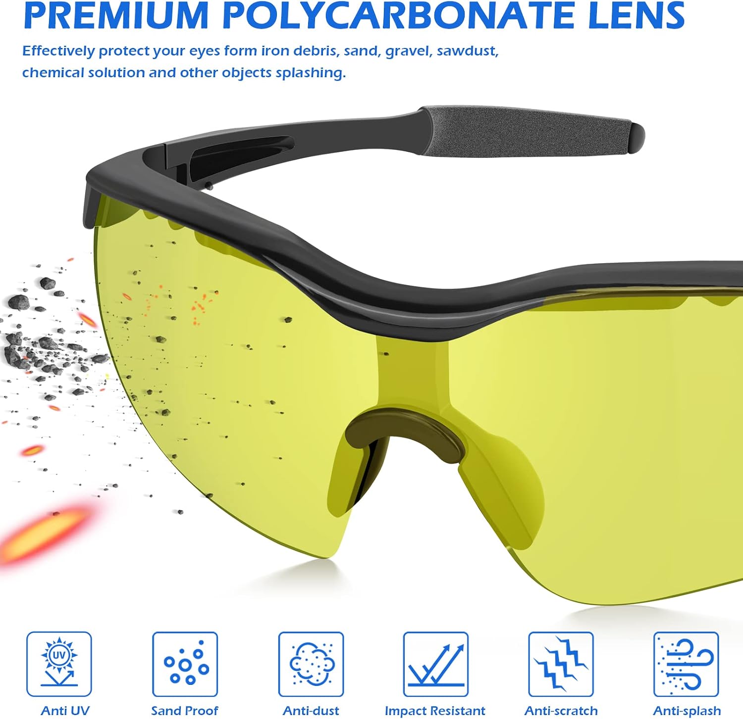 OXG 12 Pack Safety Glasses, ANSI Z87.1 Protective Eyewear for Men Women