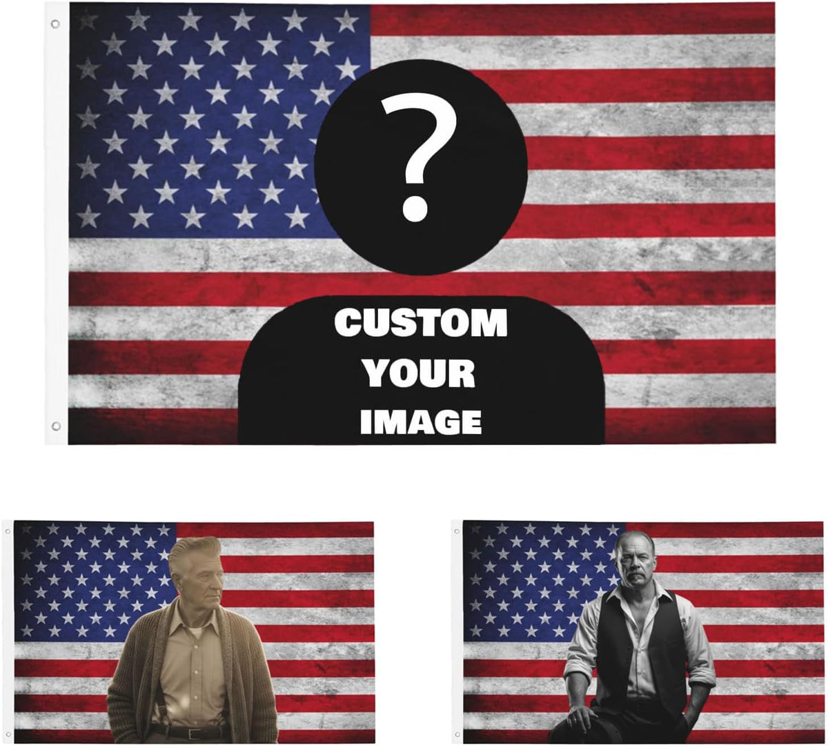 Nxwdwqa Custom Retro America Flag 3X5 Ft Personalized Flags Design Your Image Funny Tapestry Poster For Decorate Clubs Concerts Bars University Dormitories Living Rooms Bedrooms
