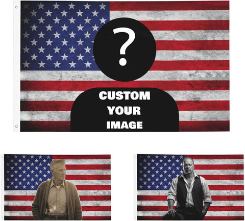 Nxwdwqa Custom Retro America Flag 3X5 Ft Personalized Flags Design Your Image Funny Tapestry Poster For Decorate Clubs Concerts Bars University Dormitories Living Rooms Bedrooms