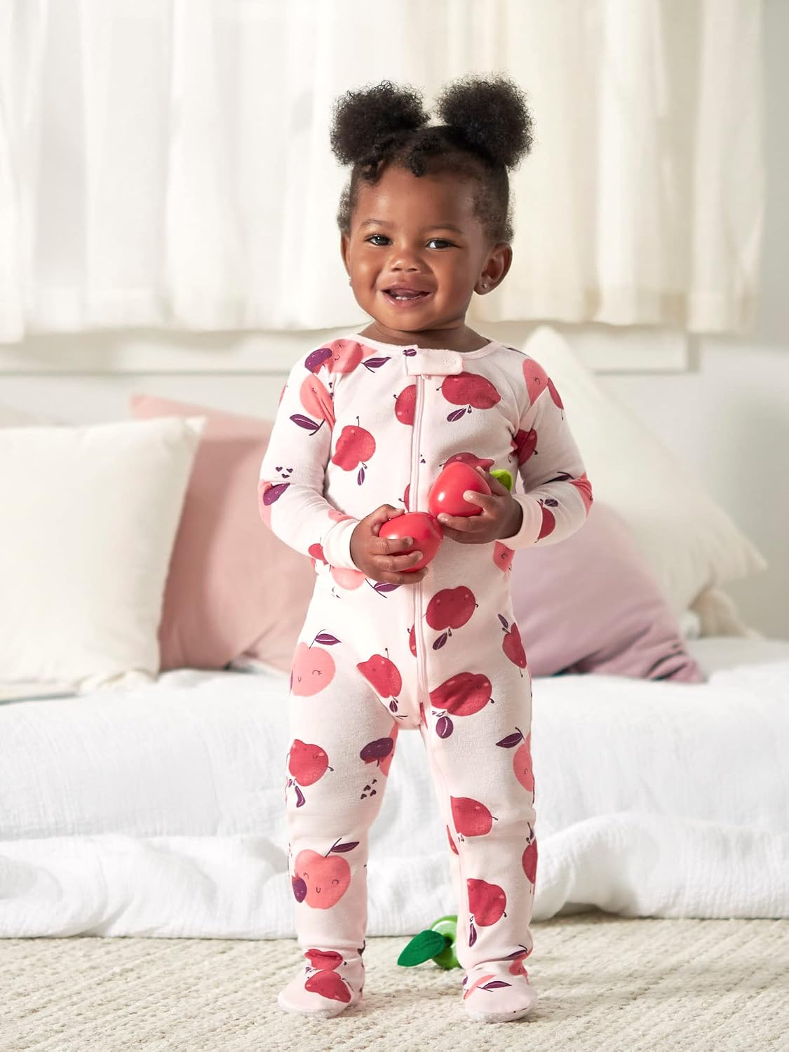 Gerber Baby Girls 4-pack Footed Pajamas