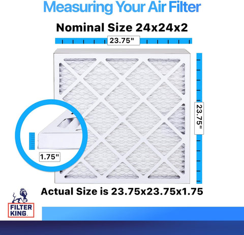 Filter King 24x24x2 Air Filter MERV 8, AC Furnace Filters (5-Pack)