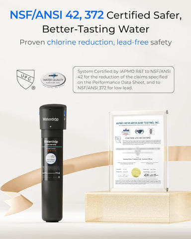 Waterdrop 15UB Under Sink Water Filter System with Dedicated Faucet