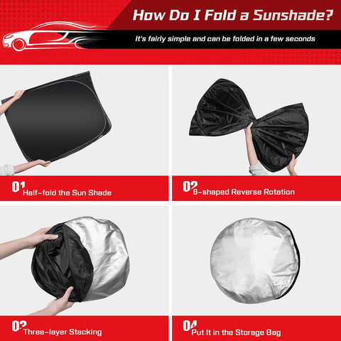 ARISMOTOR Windshield Sun Shade for Toyota Tacoma 2016-2026