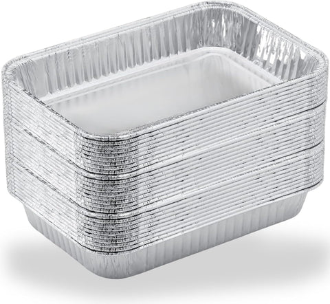 Drip Pans for Weber, Disposable Aluminum Foil Grease Trays for Weber Grills, Universal Replacement Liners for Weber Series, 8.6" x 6" - 20 Pcs