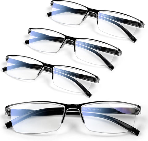 Gaoye 2.0 Executive Style Reading Glasses Men - Durable Readers with Blue Light Filtering- Comfortable Fit with TR90 Frames
