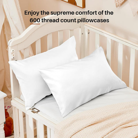 Warmstar 100% Cotton Toddler Pillowcase Set of 2,13"x18" White
