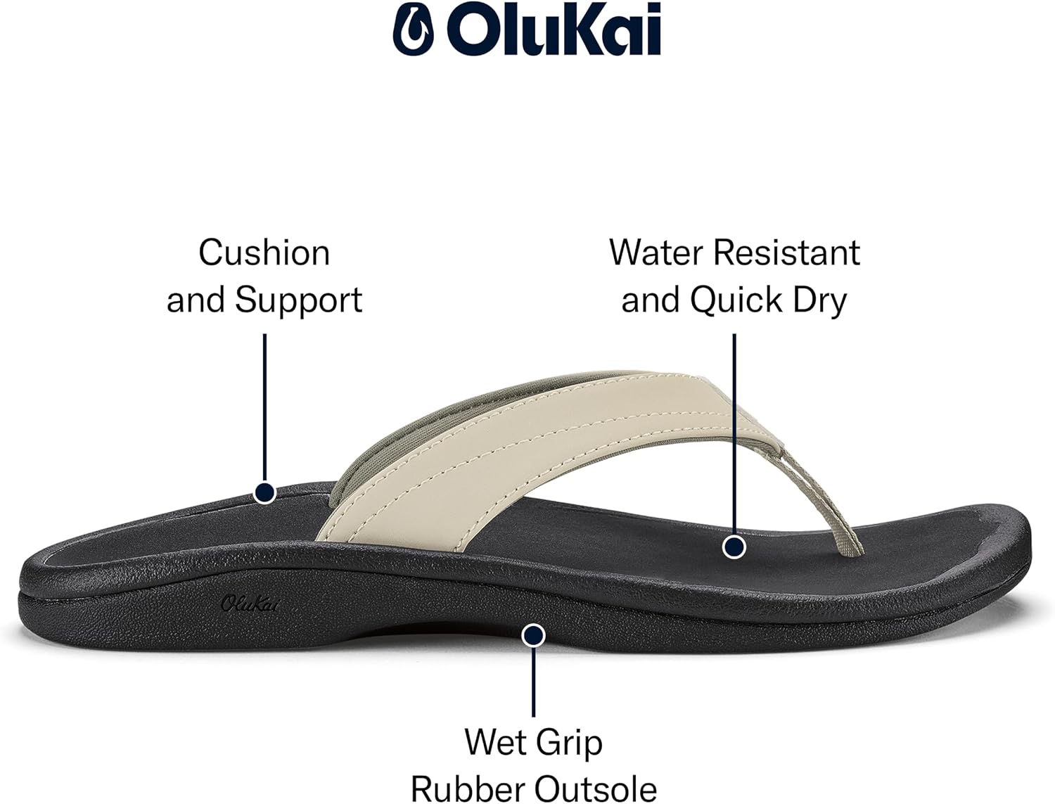 OluKai Ho'opio Leather Women's Beach Sandals
