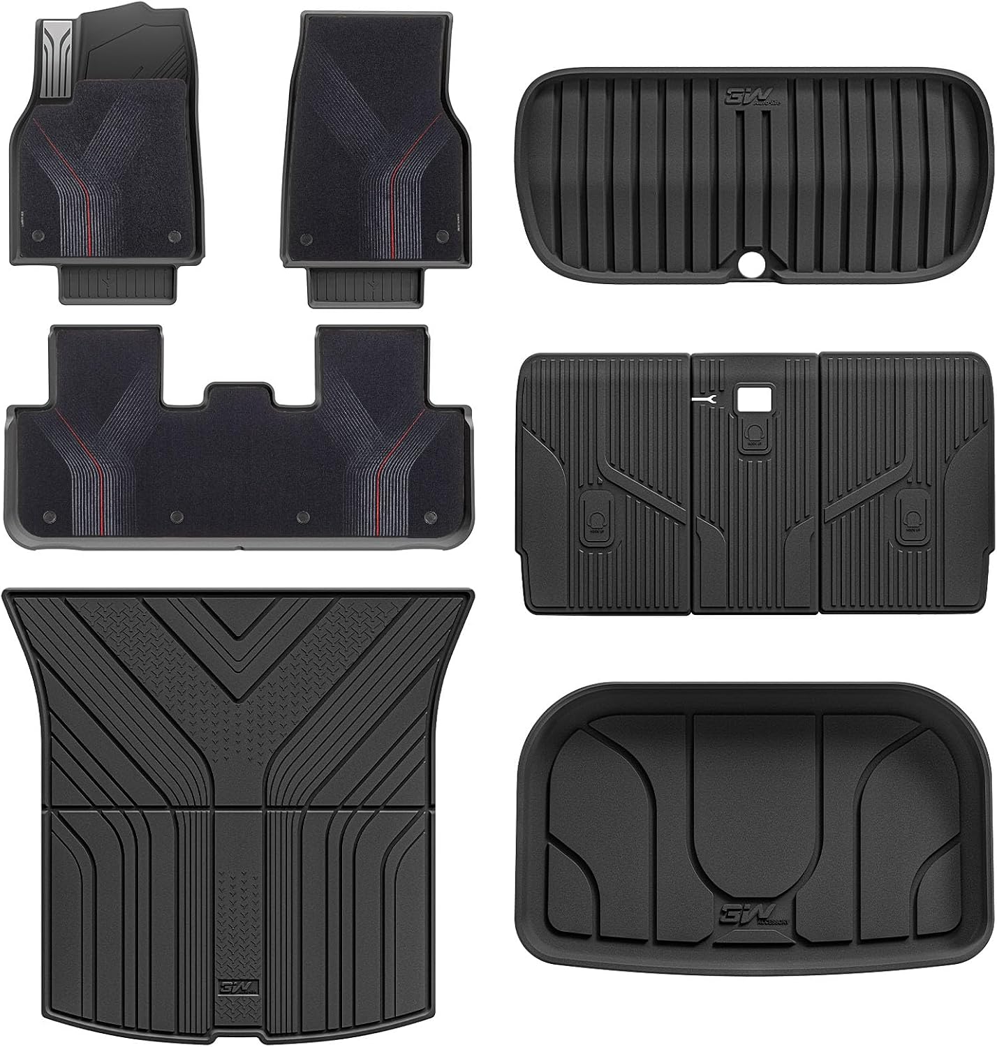 3W 9PCS Floor Mats for Tesla Model Y Juniper 2025-2027 Star Trails Carpets