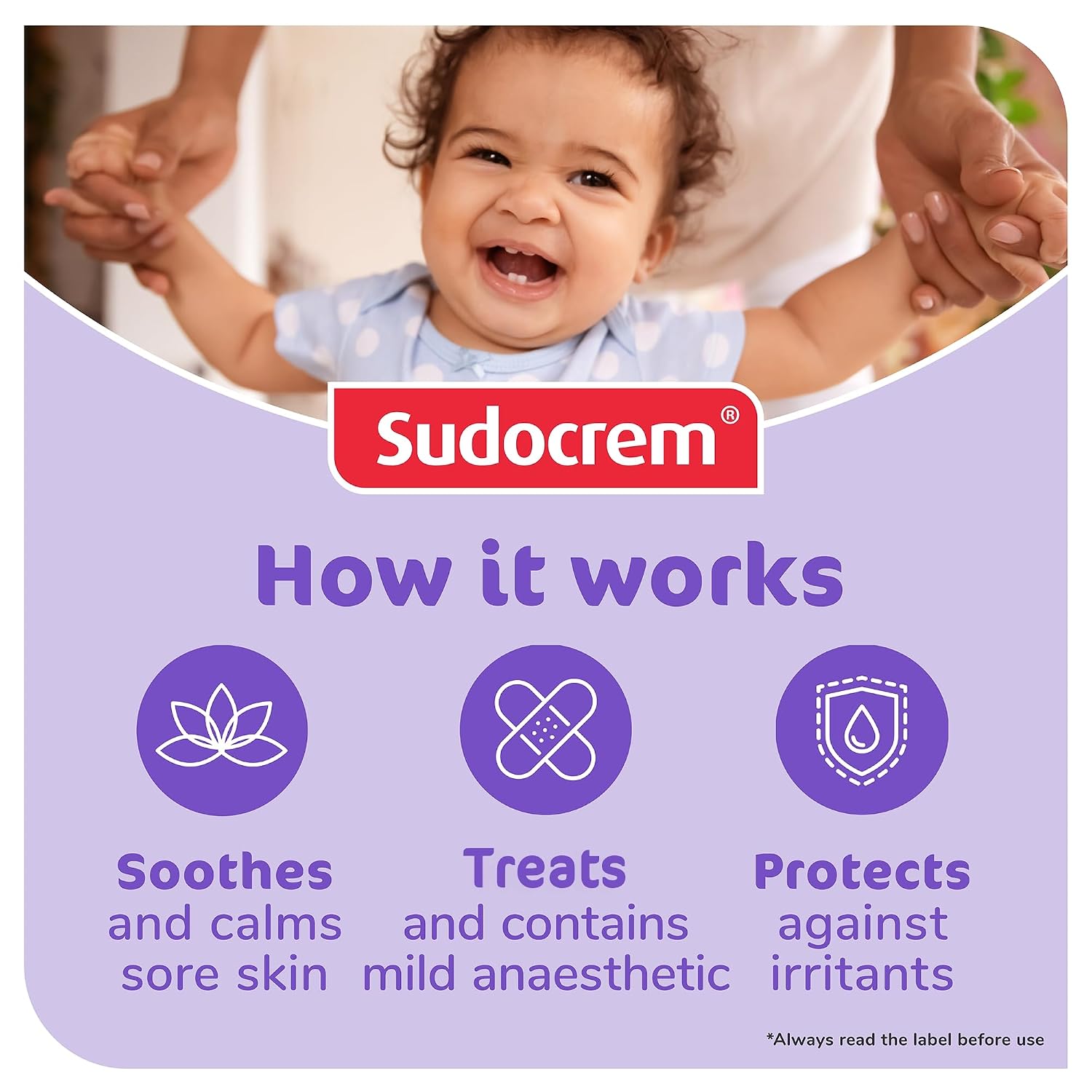 Sudocrem Baby Diaper Rash Cream, Skin Protectant with Zinc Oxide, 4.4oz