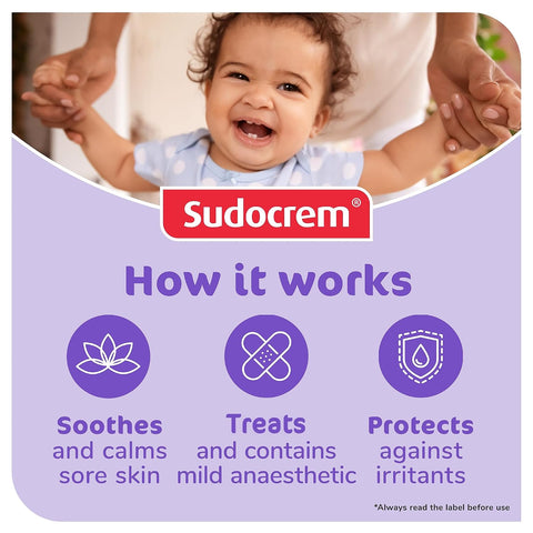Sudocrem Baby Diaper Rash Cream, Skin Protectant with Zinc Oxide, 4.4oz
