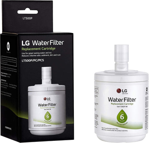 LG LT500P - 6 Month / 500 Gallon Capacity Replacement Refrigerator Water Filter (NSF42 ADQ72910911 , White