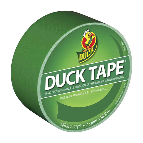 Duck Brand 1304968 Color Duct Tape, Green, 1.88 Inches x 20 Yards Each Roll, 3 Rolls