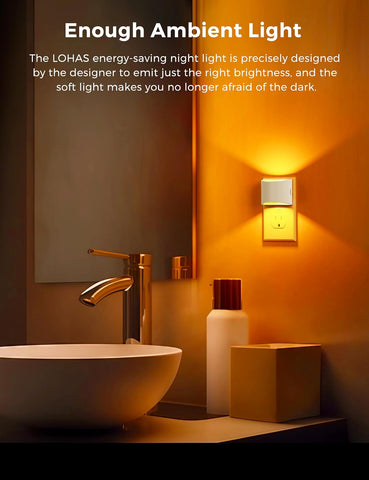 L LOHAS LED Night Light, Night Lights Plug into Wall with Dusk to Dawn