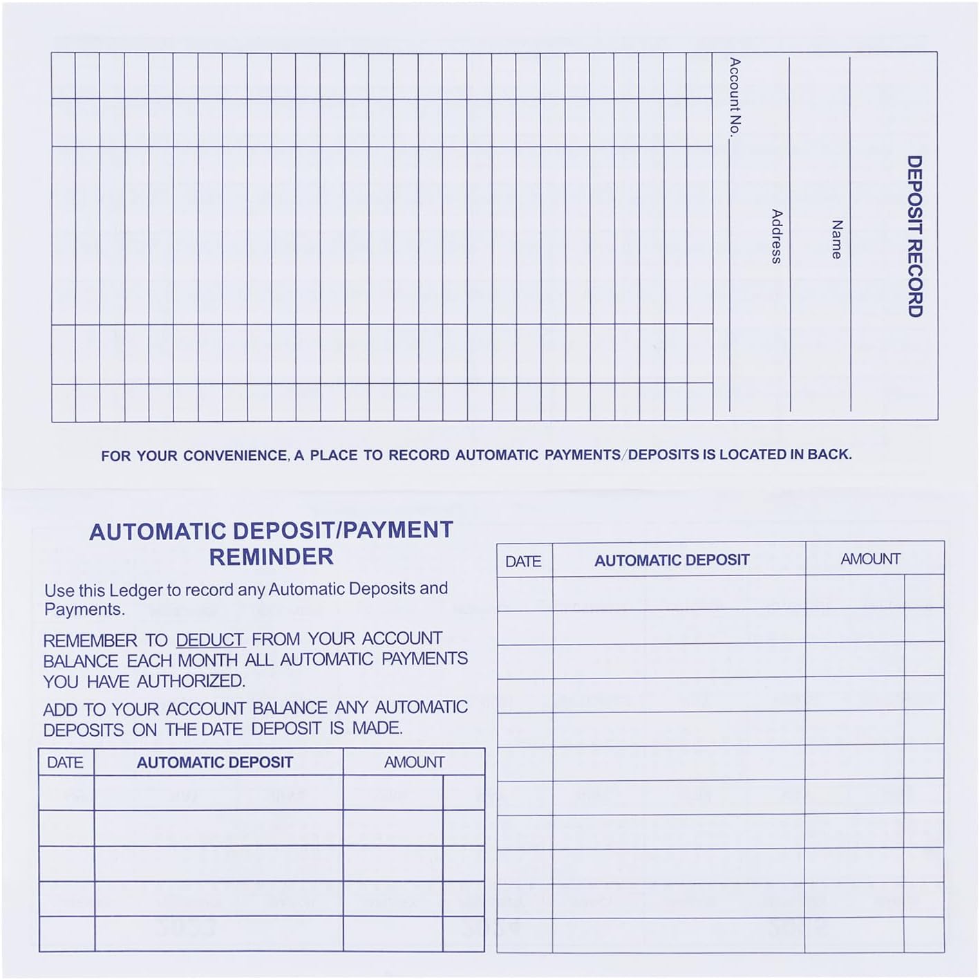 20 Pack Checkbook Register, Check Registers for Personal, Blank Ledger Transaction Registers for Personal or Business Bank, Check Register Book for Checking and Saving Account, Deposit and Credit Card