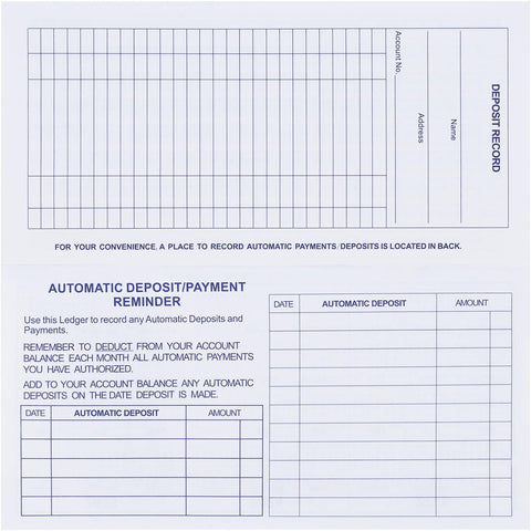 20 Pack Checkbook Register, Check Registers for Personal, Blank Ledger Transaction Registers for Personal or Business Bank, Check Register Book for Checking and Saving Account, Deposit and Credit Card