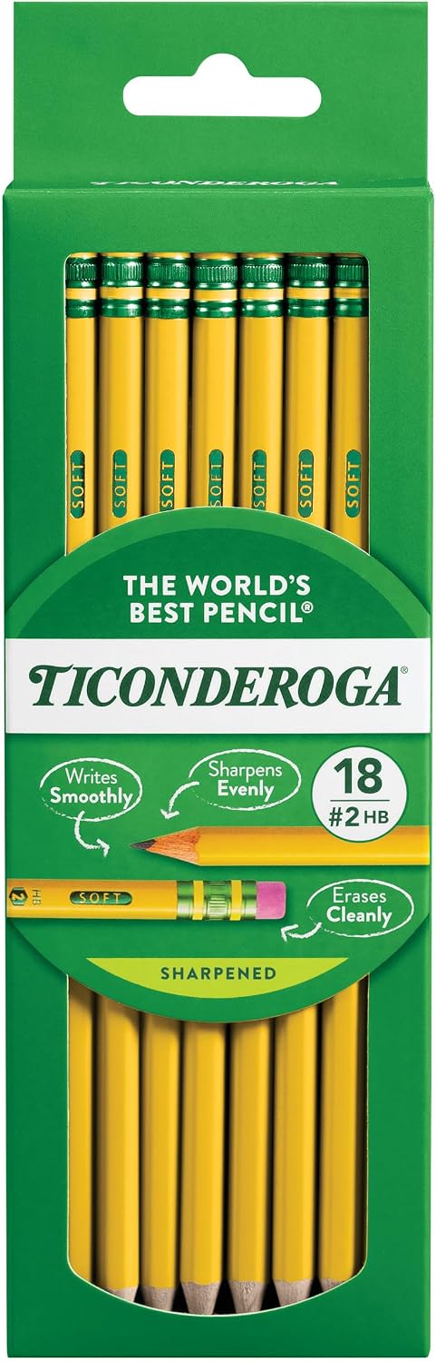 Ticonderoga Wood-Cased Pencils, Pre-Sharpened