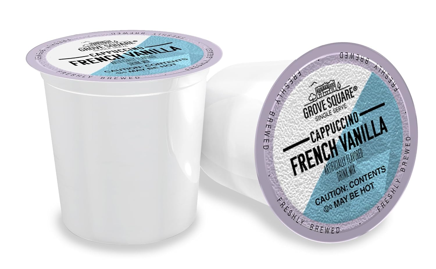 Grove Square Cappuccino Pods, French Vanilla, Single Serve, 50 Count (Pack of 1) - Packaging May Vary