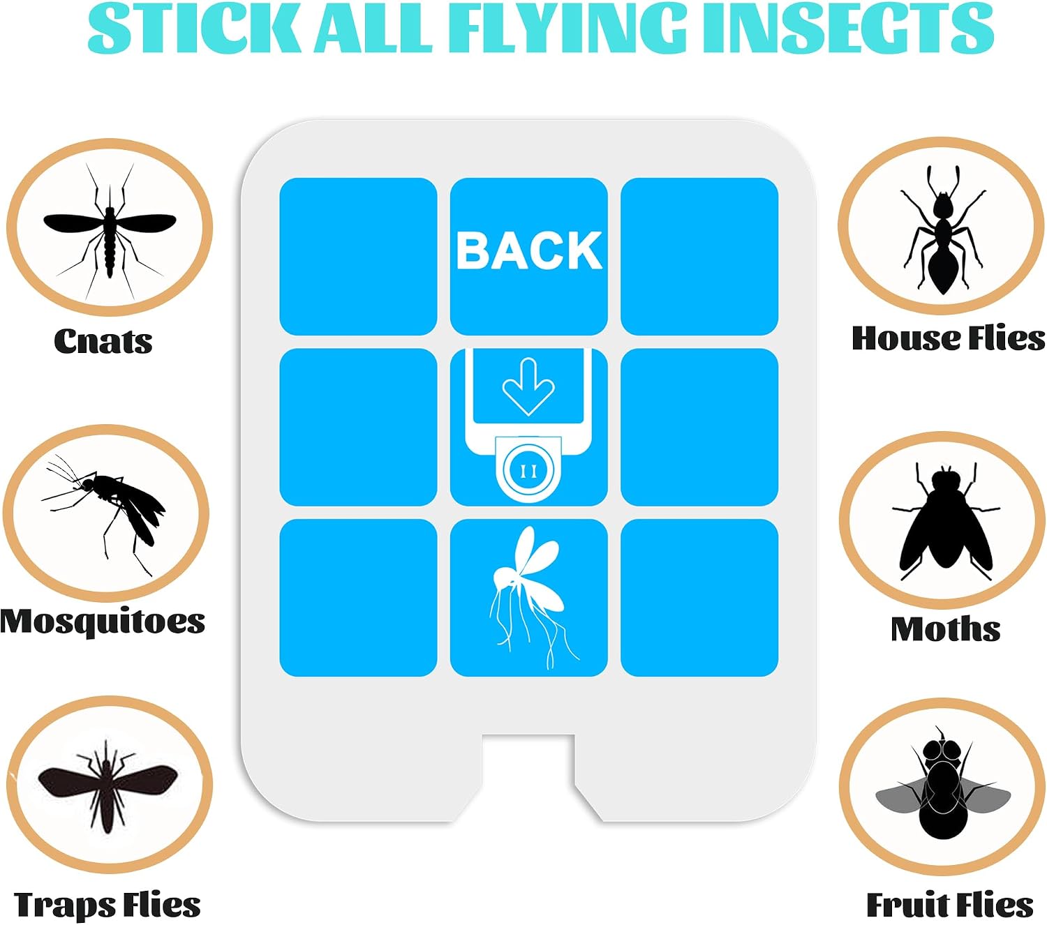 32 Pack Refill Glue Cards, Saferr Home Fly Trap Refill Compatible with Saferr Home SH502, S23005-06 and Dynatrap DT3005W Dot Indoor Fly Trap Plug-in Insect Trap Replacement Mosquito Sticky Glue Boards