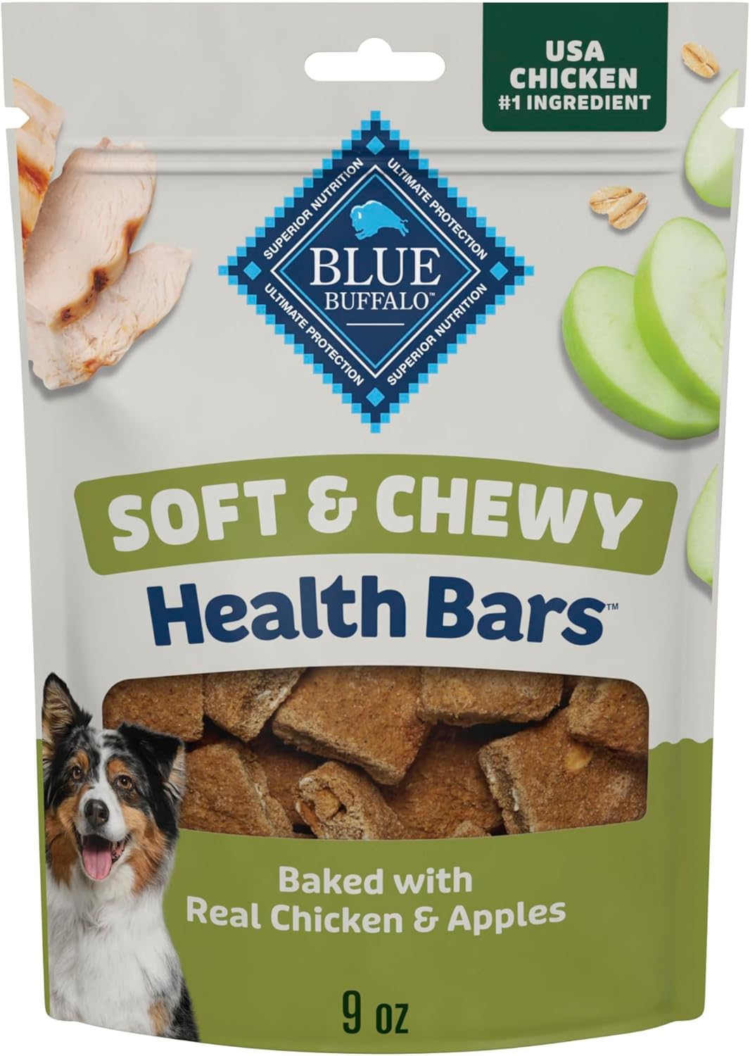 Blue Buffalo Health Bars Chicken & Apples Soft & Chewy Treats, 9 oz