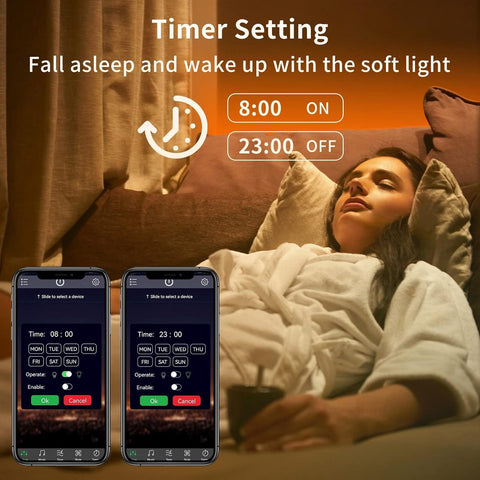 KSIPZE Led Lights for Bedroom 50ft Led Strip Lights with Remote App Control
