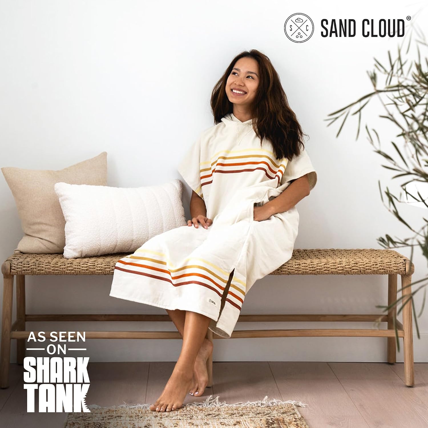 Sand Cloud Towel Poncho for Women & Men - Lightweight & Sand-Repellent