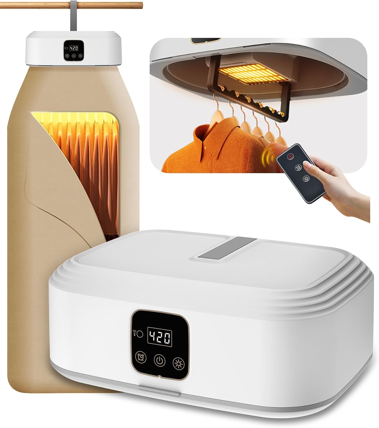 Portable Mini Clothes Dryer - 600W Electric Compact Folding Laundry Dryer Machine for Travel, RV, Apartment, Home