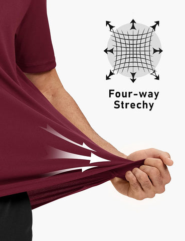 TACVASEN Mens Golf Shirt Dry Fit Mens Polo Shirts Short Sleeve Performance Golf Polos for Men with Collar Work Shirts