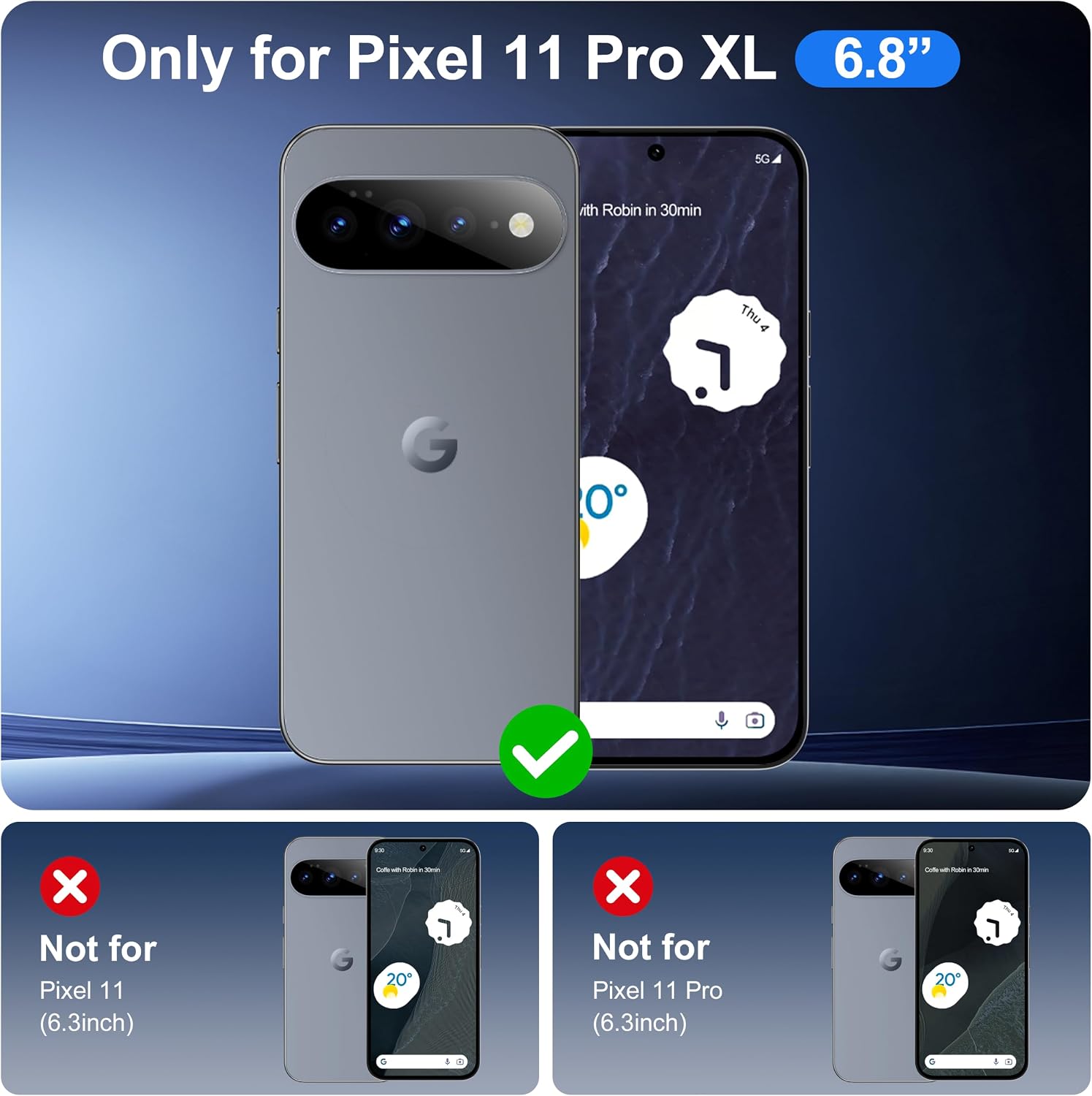 Magnetic for Google Pixel 11 Pro XL Case, Blue
