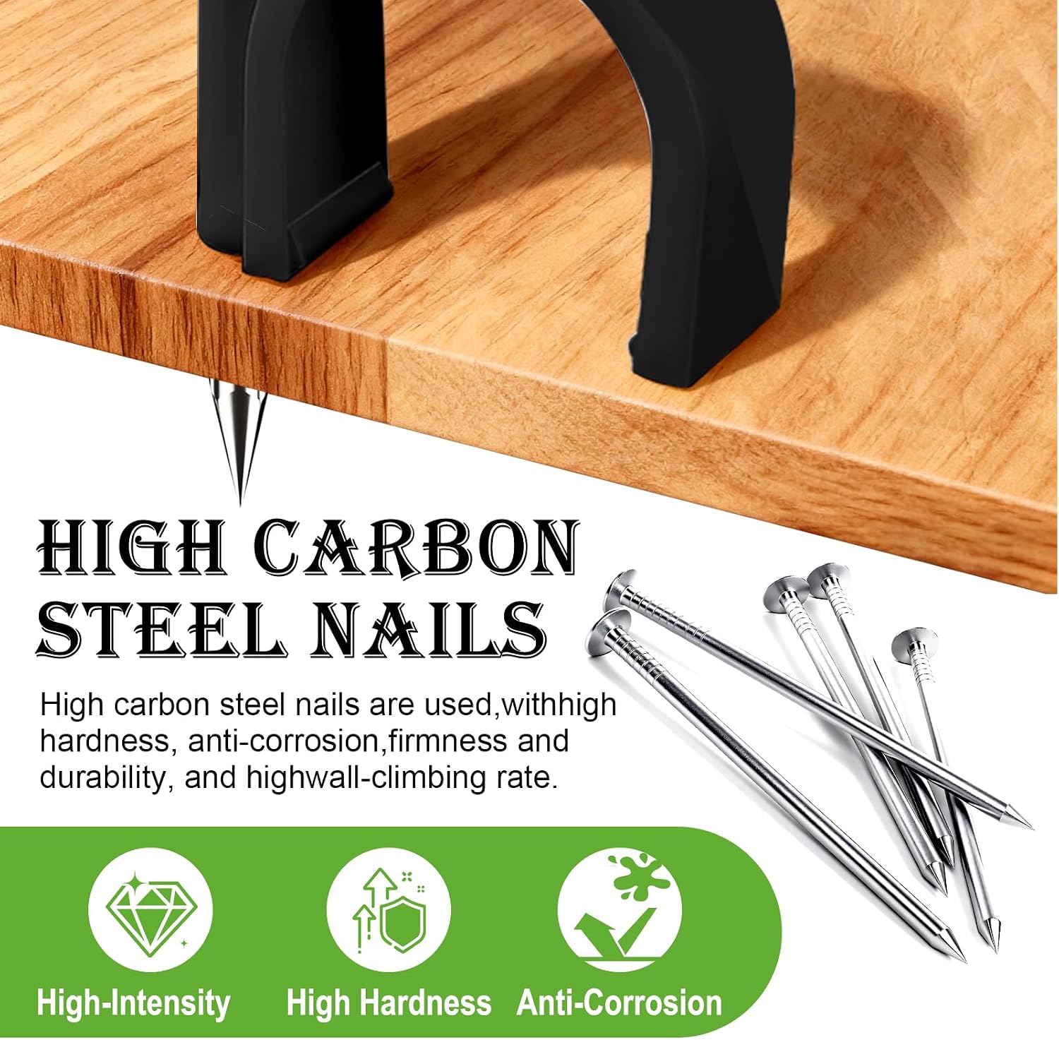 mxuteuk 100PCS 10mm Cable Clips with Nails,Black Round Cable Wire Clips
