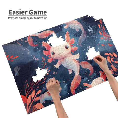 Generic Axolotls Jigsaw Puzzle 1000 Pieces，Perfect Home Decor and Gift for All Ages (19.7"" x 29.5"")