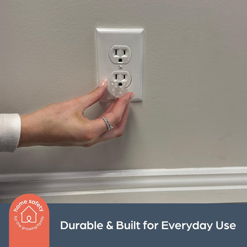 Dreambaby Plastic Baby Safety Outlet Plug Covers - 48 Pack - Outlet Covers Baby Proofing