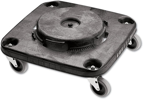 Rubbermaid Commercial Products FG353000BLA Conversion Dolly for Square Brute Container 6-1/4 in H X 17-1/4 in W X 17-1/4 in D Black