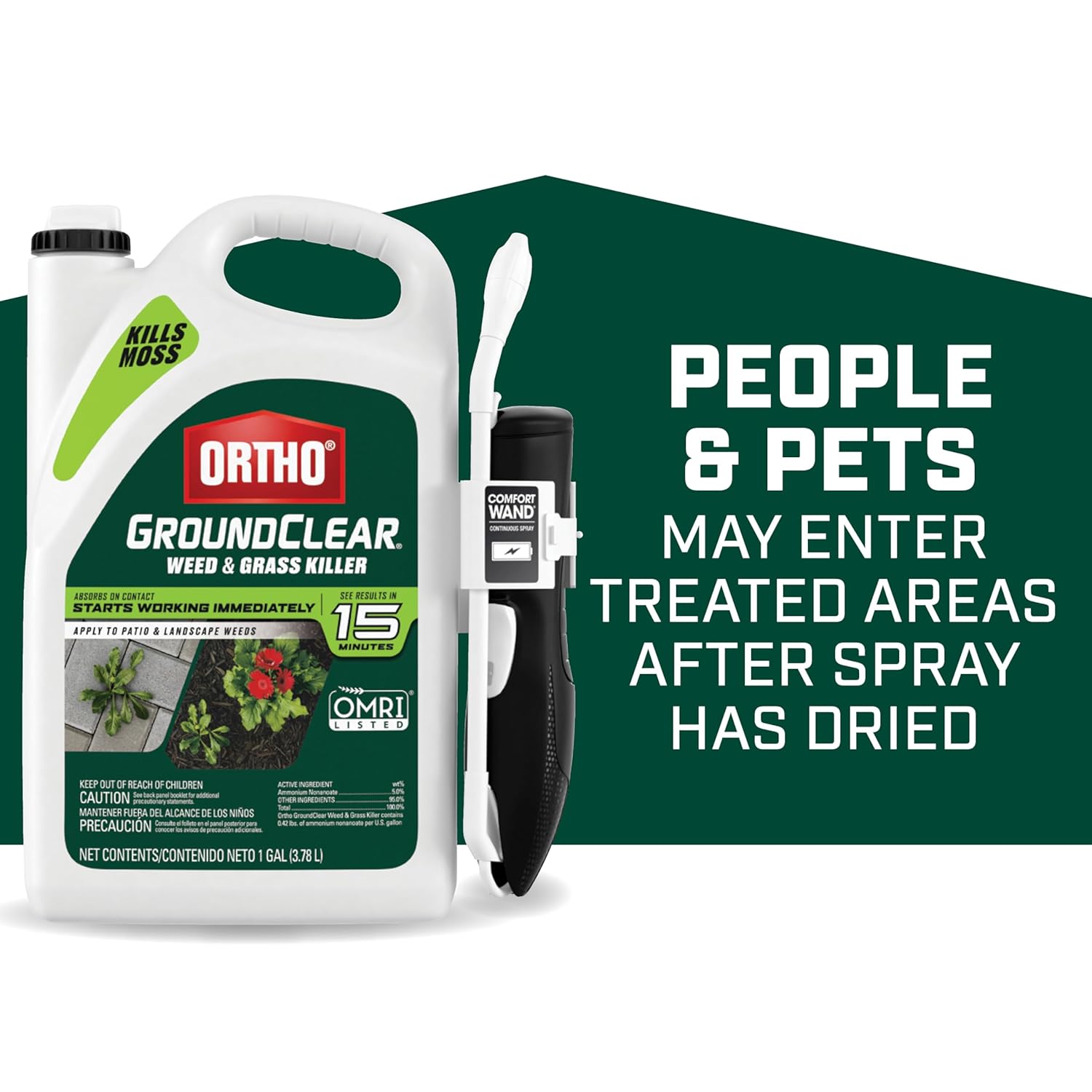 Ortho GroundClear Weed & Grass Killer with Comfort Wand, 1 gal.