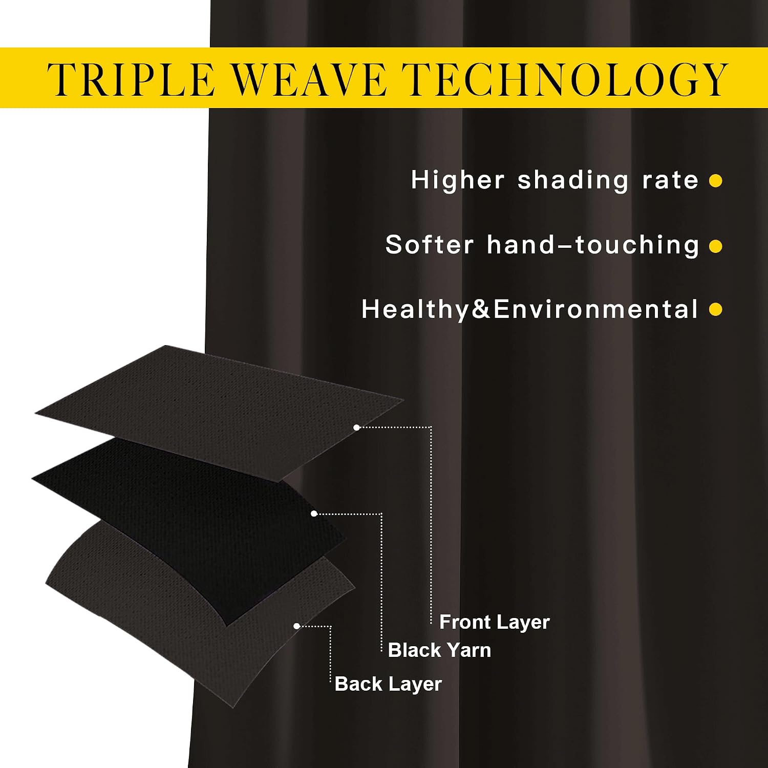 NICETOWN Blackout Curtain Panels 84 inches - Light Reducing Thermal Insulated Solid Grommet Blackout Curtains/Panels/Drapes for Living Room (Set of 2, 66 inches by 84 Inch, Toffee Brown)