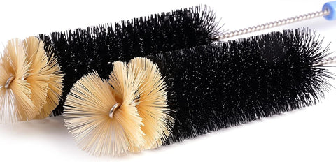 MOSOLAN Long Handle Bottle Brush, 17 Inch Bottle Brush Cleaner, 2 Pack