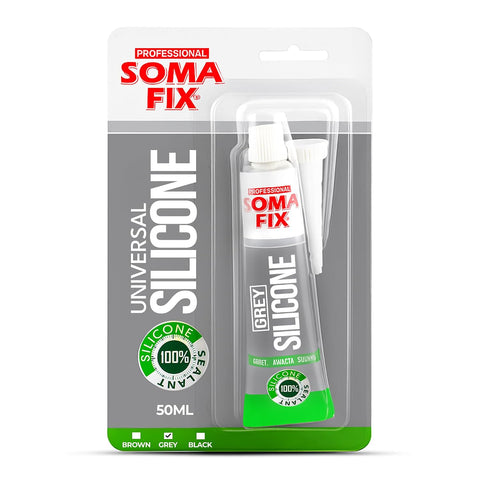 Gray Silicone Caulk (No Gun Needed) Flexible & Waterproof Caulking Tube